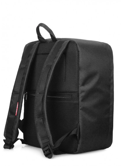 Рюкзак для ручної поклажі POOLPARTY Airport 40x30x20см Wizz Air / МАУ чорний