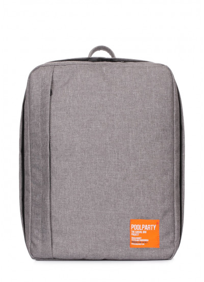Рюкзак для ручной клади POOLPARTY Airport 40x30x20см Wizz Air / МАУ серый