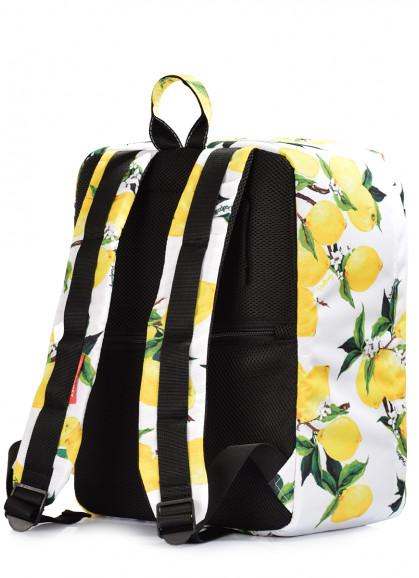 Рюкзак для ручной клади POOLPARTY Airport 40x30x20см Wizz Air / МАУ с лимонами