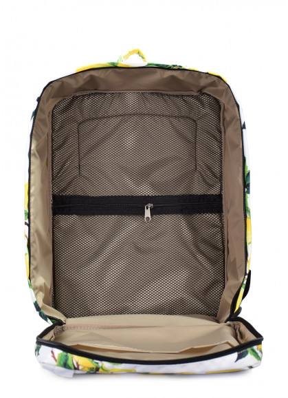 Рюкзак для ручной клади POOLPARTY Airport 40x30x20см Wizz Air / МАУ с лимонами