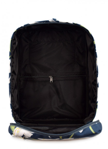 Рюкзак для ручної поклажі POOLPARTY Airport 40x30x20см Wizz Air / МАУ з ліліями