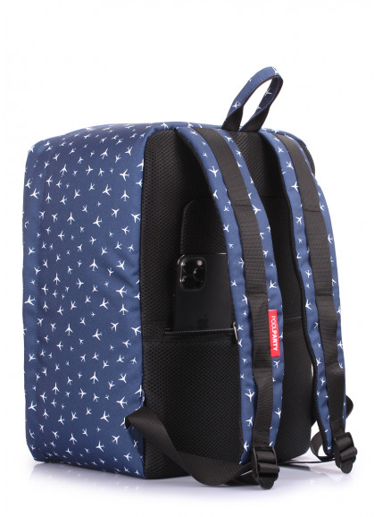 Рюкзак для ручної поклажі POOLPARTY Airport 40x30x20см Wizz Air / МАУ з літачками