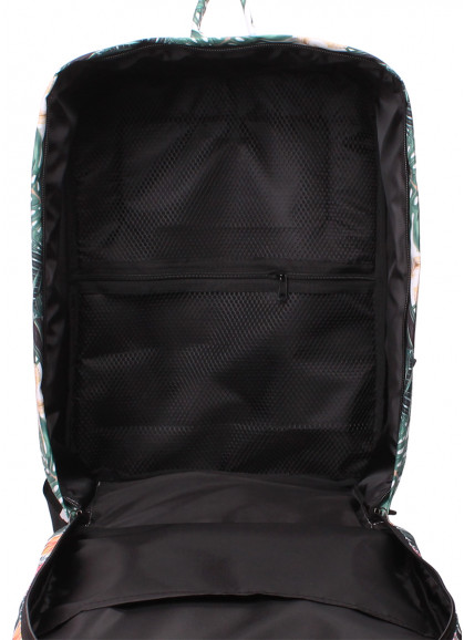 Рюкзак для ручної поклажі POOLPARTY Airport 40x30x20см Wizz Air / МАУ з тропічним принтом