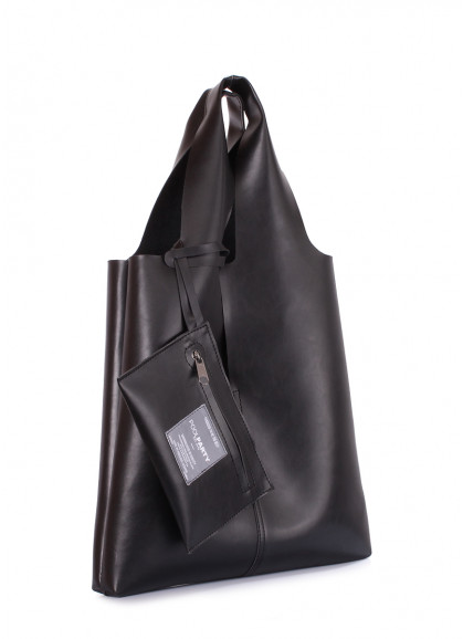 Жіноча сумка-шоппер із штучної шкіри POOLPARTY Amore чорна