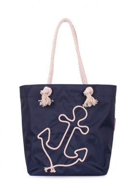 Летняя сумка с якорем POOLPARTY Anchor синяя