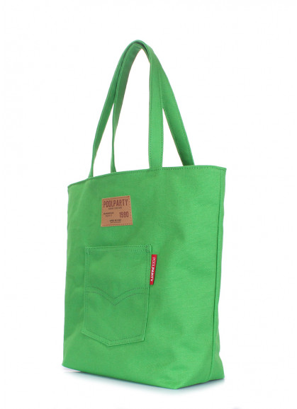 Бавовняна жіноча сумка POOLPARTY Arizona зеленая