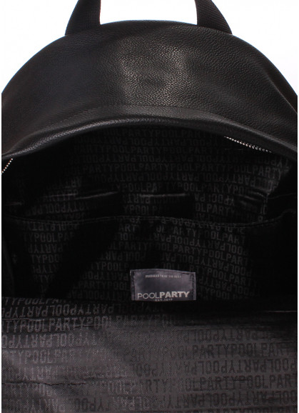 Рюкзак кожаный POOLPARTY Rockstar черный