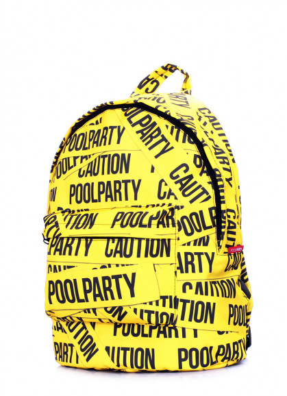 Городской рюкзак POOLPARTY с принтом CAUTION