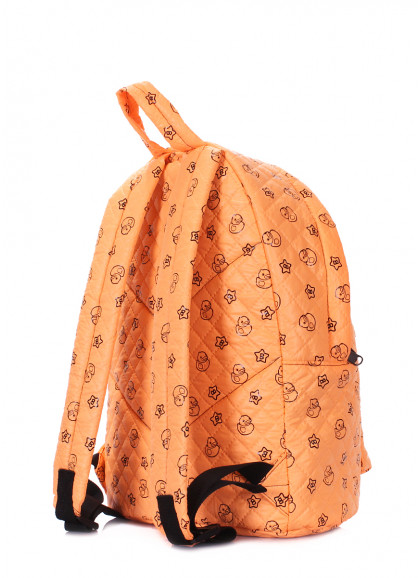 Рюкзак с уточками стеганый POOLPARTY оранжевый