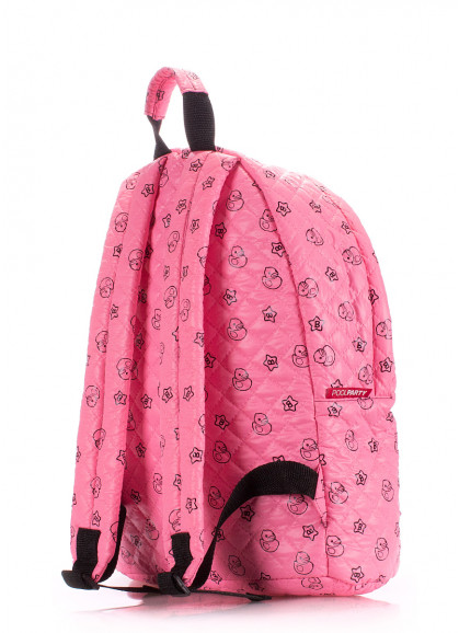 Рюкзак с уточками стеганый POOLPARTY розовый