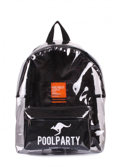 Прозрачный рюкзак POOLPARTY Plastic черный