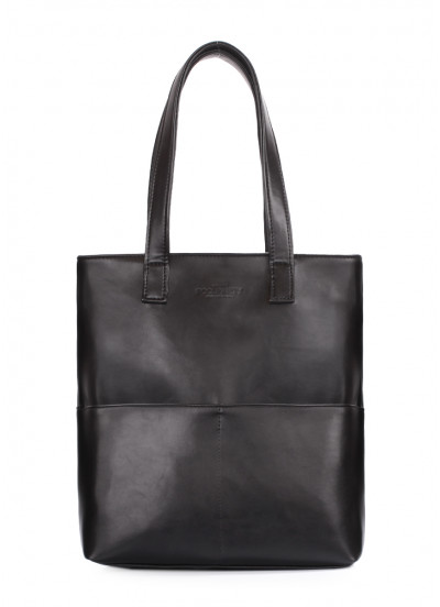 Жіноча сумка із штучної шкіри POOLPARTY Beverly з наружними кишенями чорна
