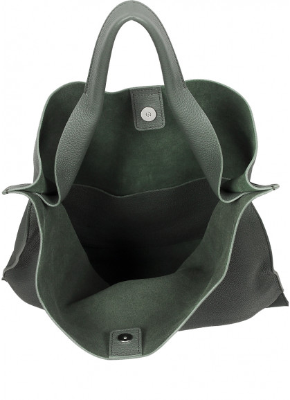 Женская кожаная сумка POOLPARTY Bohemia зеленая