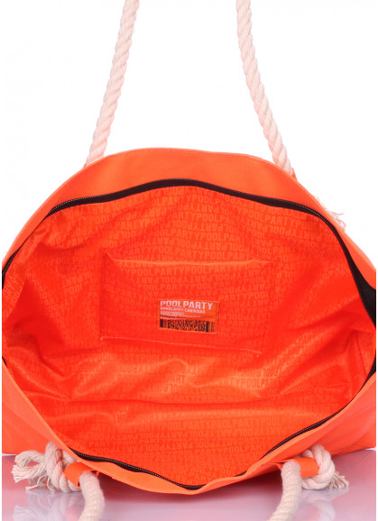 Летняя сумка POOLPARTY Breeze с якорем оранжевая