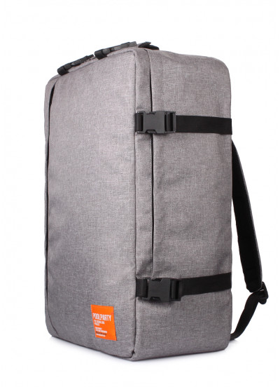 Рюкзак-сумка для ручной клади POOLPARTY Cabin 55x40x20см МАУ / SkyUp серый