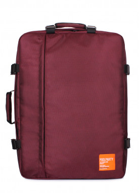 Рюкзак-сумка для ручной клади POOLPARTY Cabin 55x40x20см МАУ / SkyUp бордовый