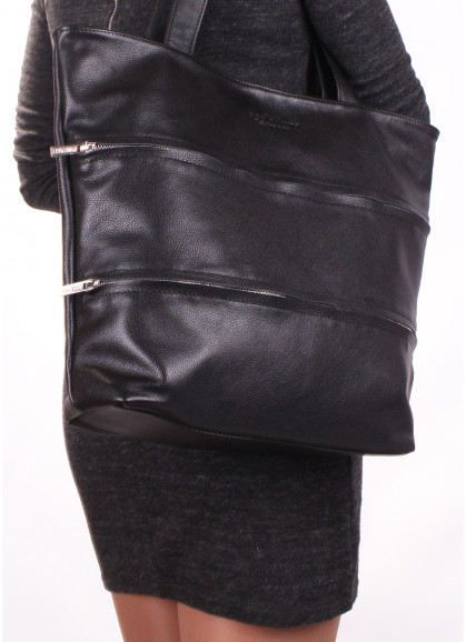Жіноча шкіряна сумка POOLPARTY Choice чорна