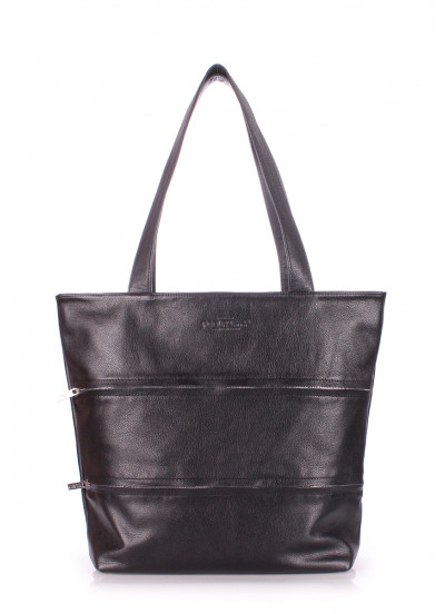 Женская кожаная сумка POOLPARTY Choice черная