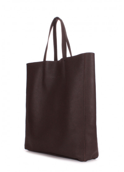 Женская кожаная сумка POOLPARTY City коричневая