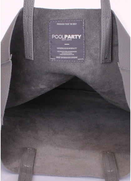 Жіноча шкіряна сумка POOLPARTY City сіра