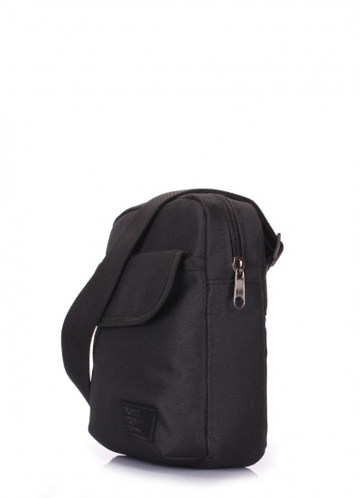 Мужская текстильная сумка с ремнем на плечо POOLPARTY Extreme черная
