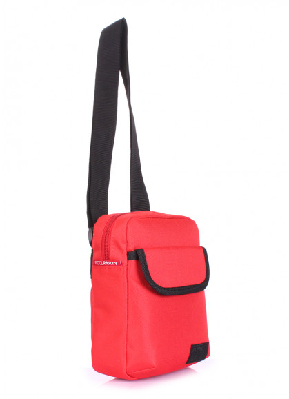 Мужская текстильная сумка с ремнем на плечо POOLPARTY Extreme красная