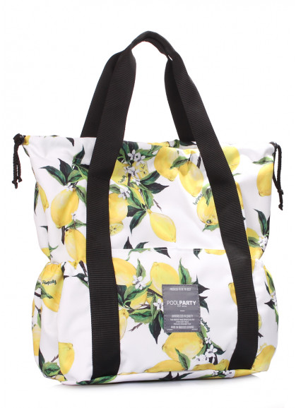 Женская сумка на шнурке POOLPARTY Felicita с лимонами 
