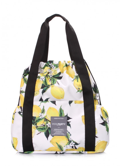 Женская сумка на шнурке POOLPARTY Felicita с лимонами 