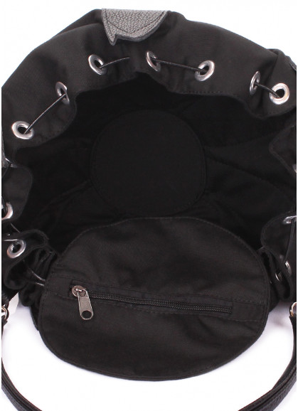 Женская кожаная сумка POOLPARTY Flower черная
