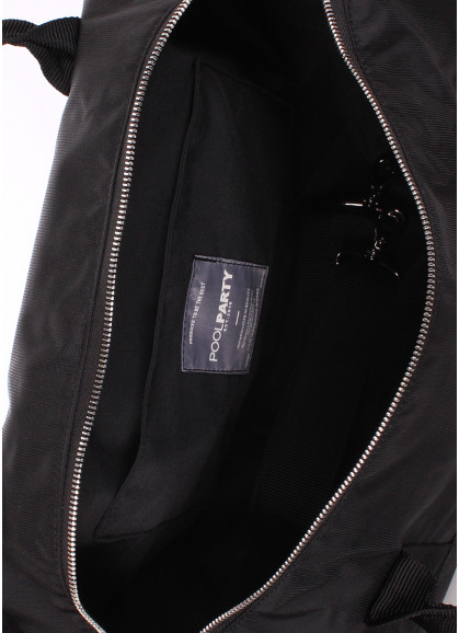 Спортивна-повсякденна текстильна сумка POOLPARTY Gymbag чорна