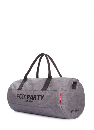 Спортивна-повсякденна текстильна сумка POOLPARTY Gymbag сіра