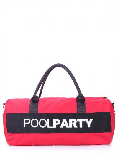 Спортивная-повседневная текстильная сумка POOLPARTY Gymbag красная