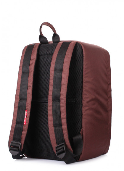 Рюкзак для ручной клади POOLPARTY Hub 40x25x20см Ryanair / Wizz Air / МАУ коричневый