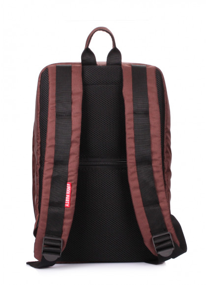 Рюкзак для ручной клади POOLPARTY Hub 40x25x20см Ryanair / Wizz Air / МАУ коричневый