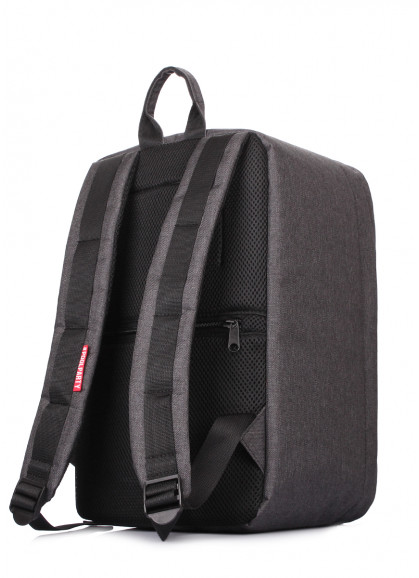 Рюкзак для ручной клади POOLPARTY Hub 40x25x20см Ryanair / Wizz Air / МАУ темно-серый
