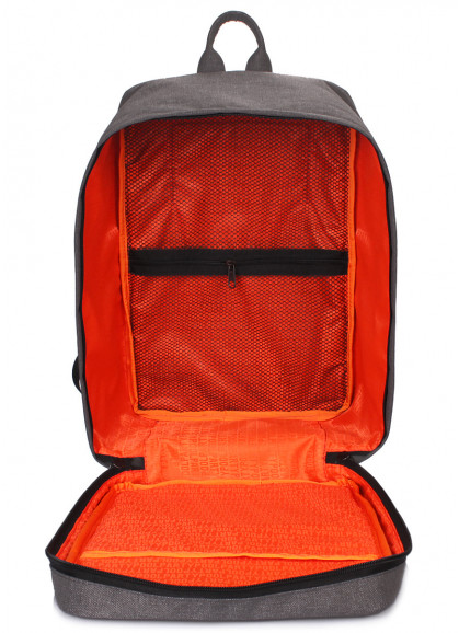 Рюкзак для ручної поклажі POOLPARTY Hub 40x25x20см Ryanair / Wizz Air / МАУ темно-сірий