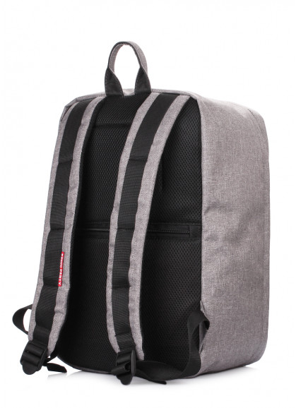 Рюкзак для ручної поклажі POOLPARTY Hub 40x25x20см Ryanair / Wizz Air / МАУ сірий