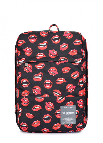 Рюкзак для ручної поклажі POOLPARTY Hub 40x25x20см Ryanair / Wizz Air / МАУ з губами
