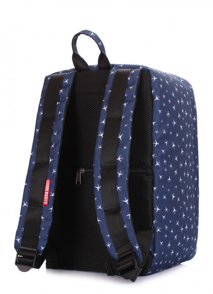 Рюкзак для ручной клади POOLPARTY Hub 40x25x20см Ryanair / Wizz Air / МАУ с самолетиками