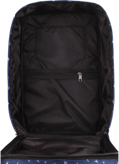 Рюкзак для ручной клади POOLPARTY Hub 40x25x20см Ryanair / Wizz Air / МАУ с самолетиками
