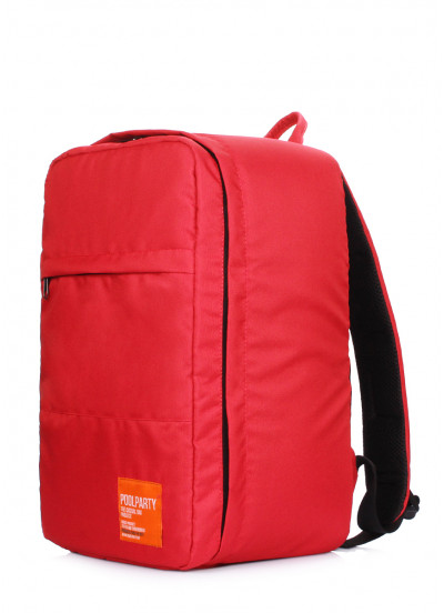 Рюкзак для ручної поклажі POOLPARTY Hub 40x25x20см Ryanair / Wizz Air / МАУ червоний