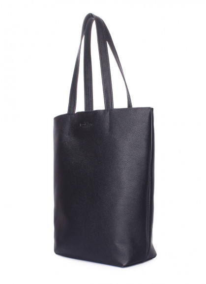 Жіноча шкіряна сумка POOLPARTY Iconic чорна