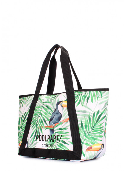 Летняя сумка POOLPARTY Laguna с тропическим принтом