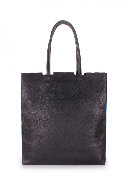 Жіноча шкіряна сумка POOLPARTY #22 чорна