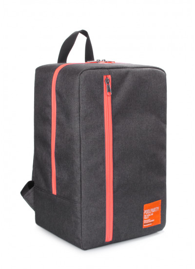 Рюкзак для ручної поклажі POOLPARTY Lowcost 40x25x20см Ryanair / Wizz Air / МАУ темно-сірий