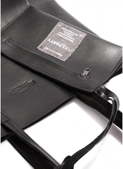 Женская сумка-шоппер из искусственной кожи POOLPARTY Model черная