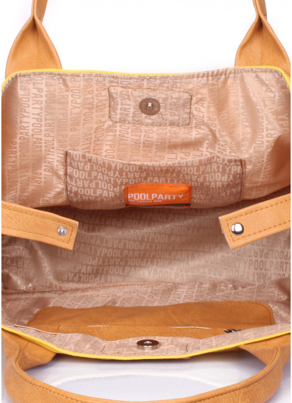 Женская текстильная сумка POOLPARTY Navy желтая