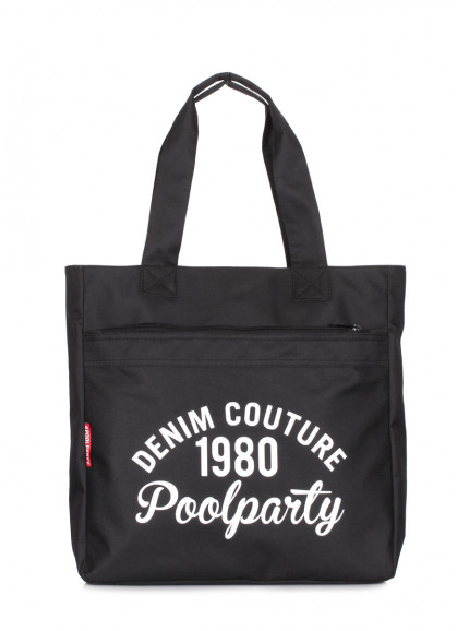 Повседневная текстильная сумка POOLPARTY Old School черная