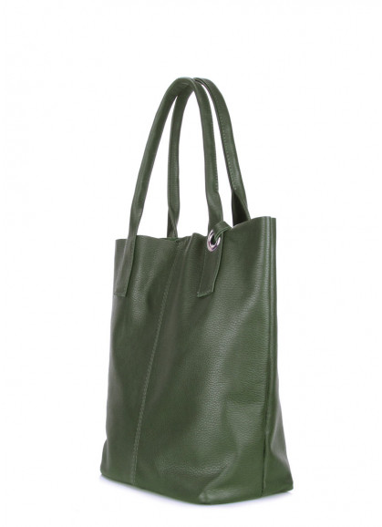 Женская кожаная сумка POOLPARTY Podium зеленая