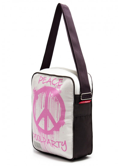 Мужская текстильная сумка POOLPARTY Peace с ремнем на плечо